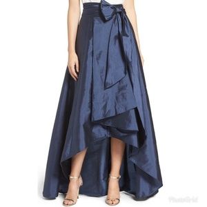 Formal Taffeta High Low Skirt with Pockets